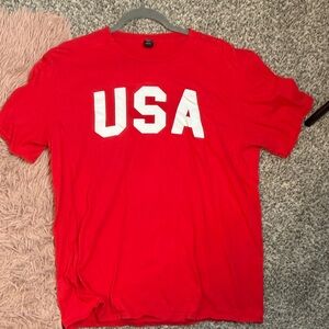 Anvil Red USA Graphic Tee